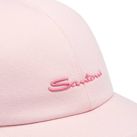 Women's pink cotton baseball cap - Santoni - 3