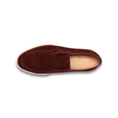 Women's burgundy suede desert boot - Santoni - 4