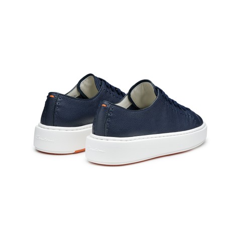 Sneaker en cuir bleu pour femme - Santoni - 3