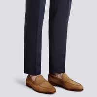 Hellbrauner Wildleder-Carlo-Pennyloafer für Herren - Santoni - 2