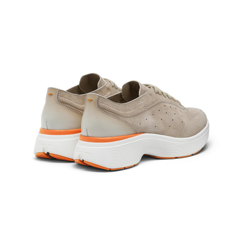 Women's beige suede Easy Bounce sneaker - Santoni - 4