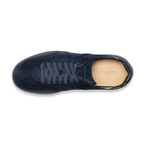 Men's blue suede DBS Oly sneaker - Santoni - 5