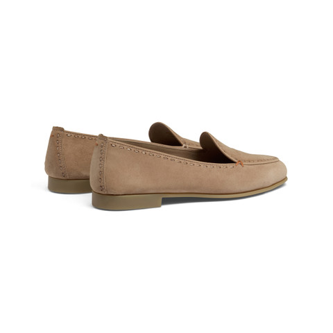 Women's pink suede loafer - Santoni - 4