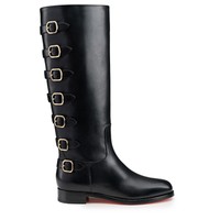 Women's black leather boot - Santoni - 1