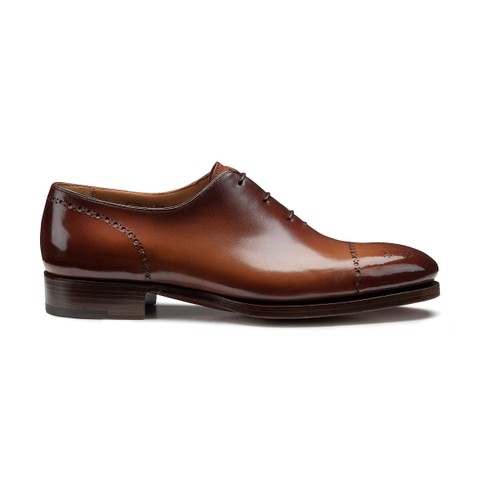Richelieu en cuir marron pour homme - Santoni - 1