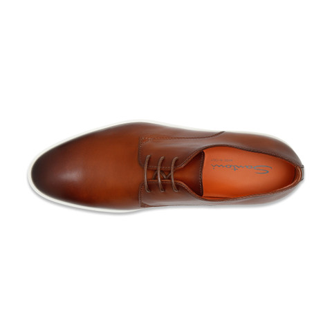 Men's brown leather Derby shoe - Santoni - 4