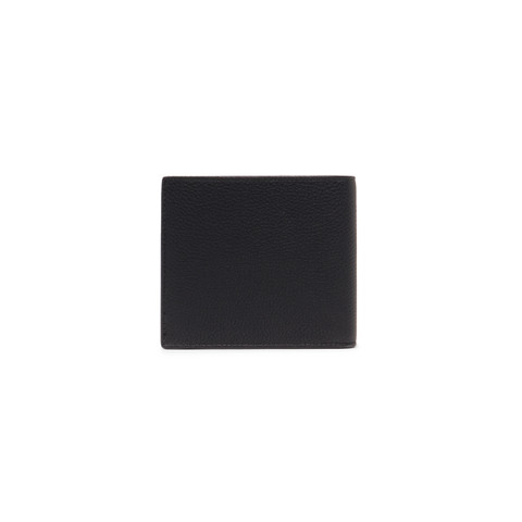 Black tumbled leather wallet - Santoni - 3