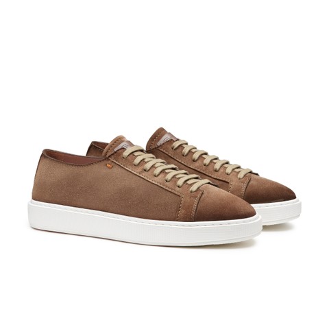Men's brown suede sneaker - Santoni - 2