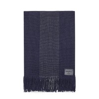 Blue cashmere scarf with leather details - Santoni - 1