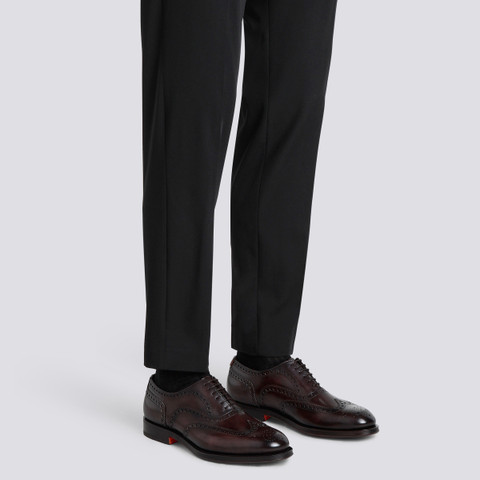 Men’s polished brown leather Oxford shoe - Santoni - 2