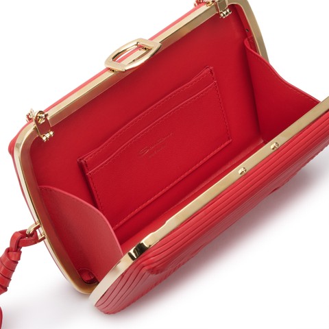 Red leather crossbody bag - Santoni - 5