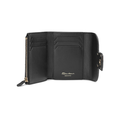 Animal-print cavallino wallet with coin pocket - Santoni - 3