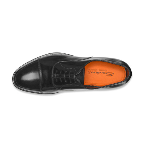 Men's black leather Oxford shoe - Santoni - 4