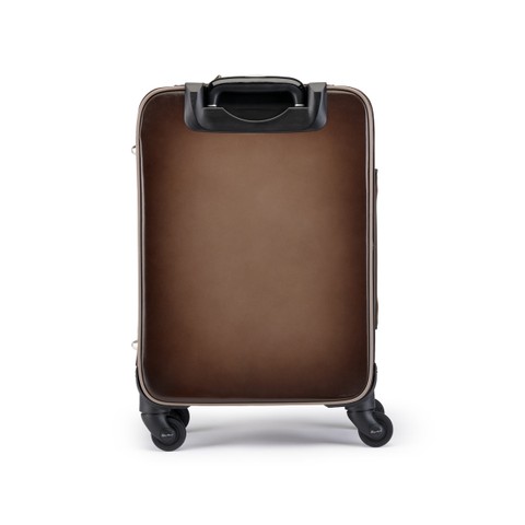 Brown leather travel suitcase - Santoni - 4