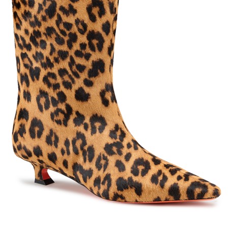 Women's cavallino leather low-heel boot - Santoni - 5