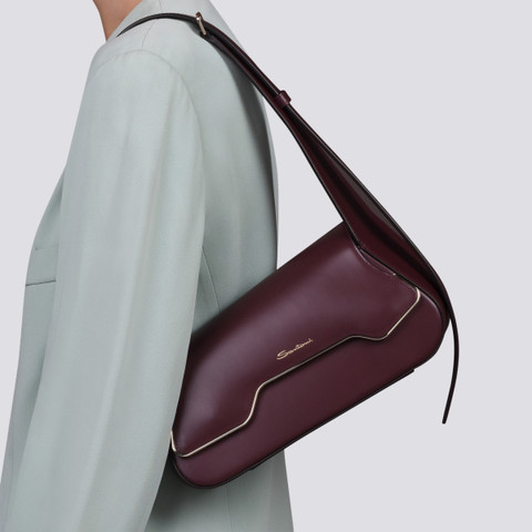 Burgundy leather ThePluto bag - Santoni - 2