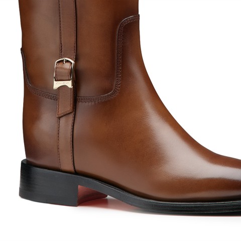 Women's dark brown leather boot - Santoni - 6