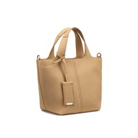 Beige tumbled leather handbag - Santoni - 2