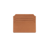 Light brown tumbled leather credit card holder - Santoni - 2
