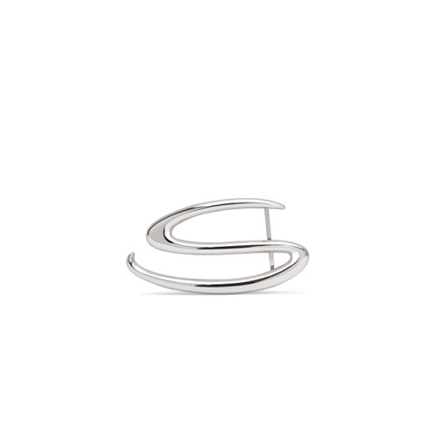 Boucle &laquo; S &raquo; pour ceinture en m&eacute;tal argent&eacute; - Santoni - 1