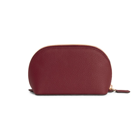 Red tumbled leather pouch - Santoni - 4