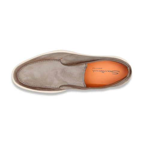 Stivaletto desert da uomo in suede tortora - Santoni - 5