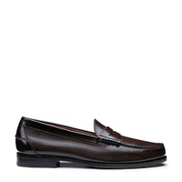 Dunkelbraune Penny Loafer f&uuml;r Herren aus Leder - Santoni - 1