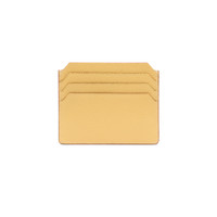 Yellow tumbled leather credit card holder - Santoni - 2