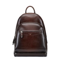 Dark brown leather backpack - Santoni - 1