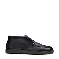 Men's grey tumbled leather desert boot - Santoni - 1