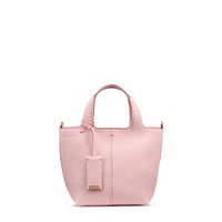 Pink tumbled leather handbag - Santoni - 1