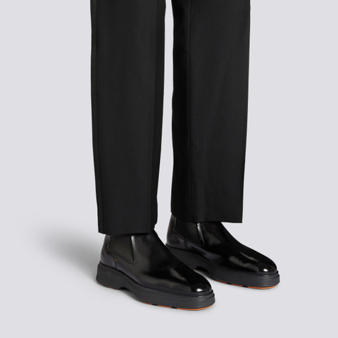Men's black leather Easy Nova boot - Santoni - 2