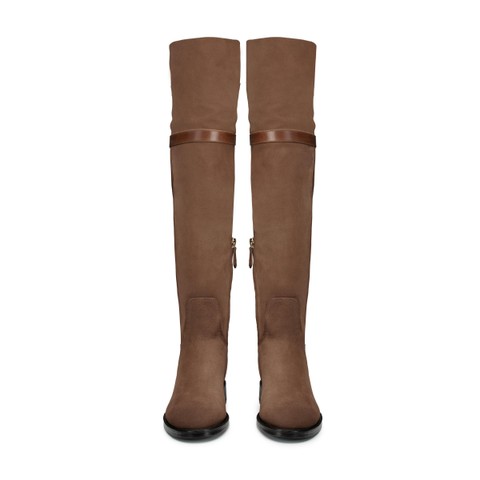 Women's beige suede boot - Santoni - 3