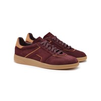 Women's burgundy suede sneaker - Santoni - 2
