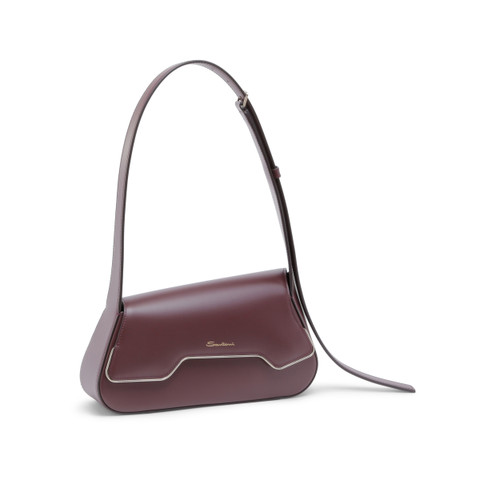 Burgundy leather ThePluto bag - Santoni - 3