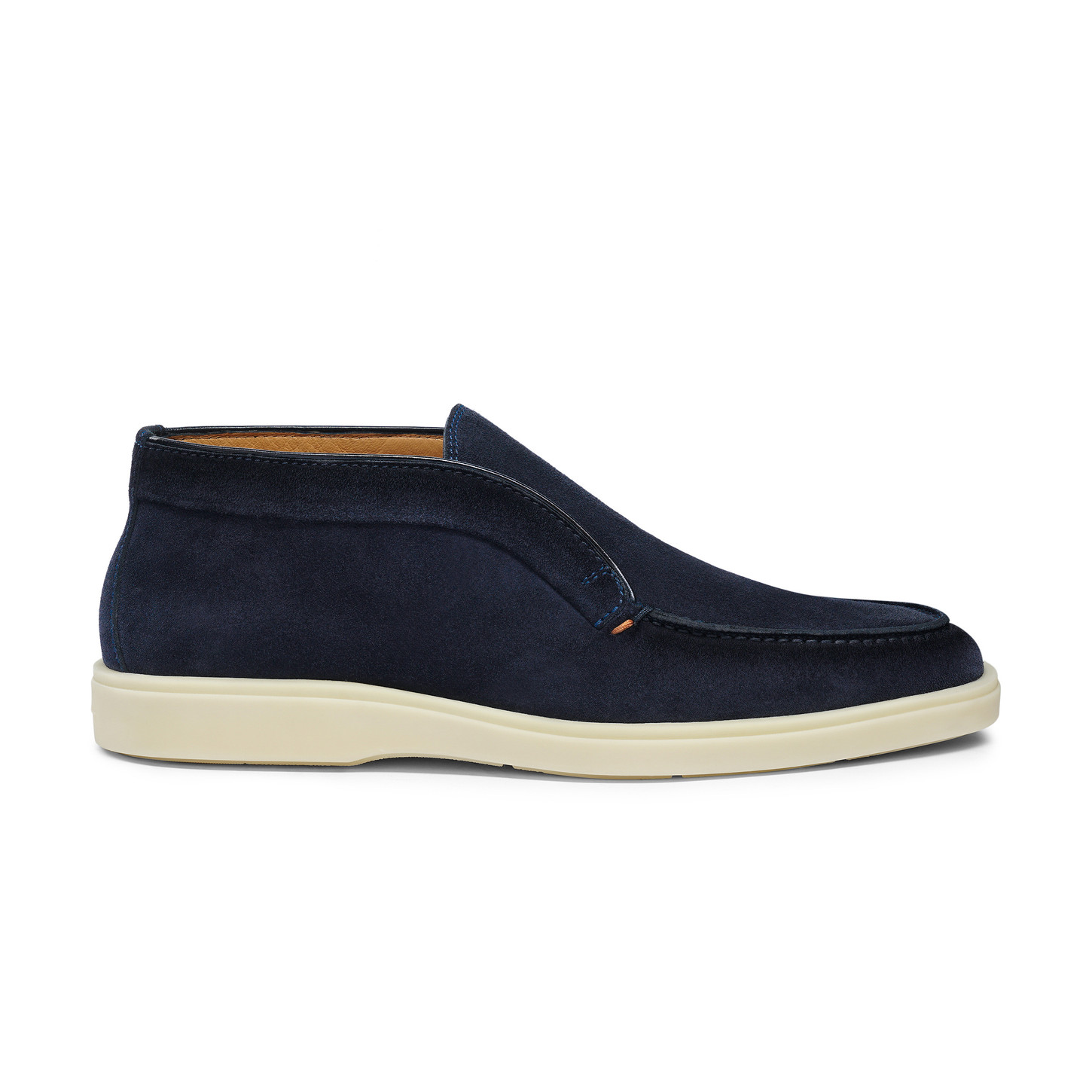 Santoni Stivaletto desert da uomo in suede blu