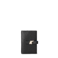 Black tumbled leather credit card holder - Santoni - 1