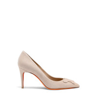 Women's beige suede high-heel Santoni Sibille pump - Santoni - 1