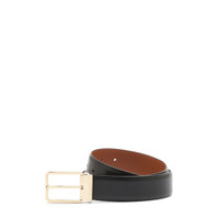 Men&rsquo;s polished brown leather adjustable belt - Santoni - 1