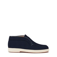 Stivaletto desert da donna in suede blu - Santoni - 1