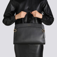 Black leather handbag - Santoni - 2