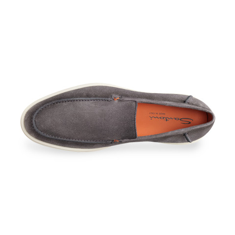 Men's grey suede loafer - Santoni - 5