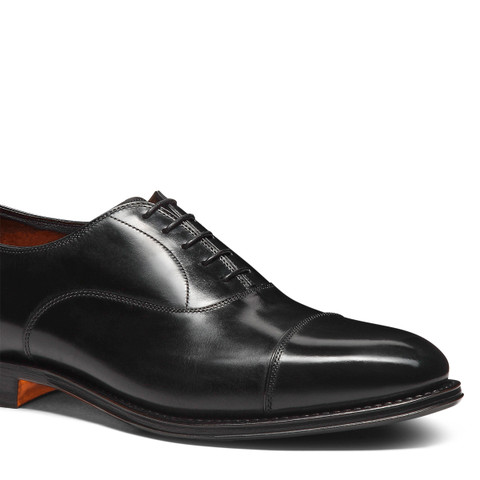 Men's black leather Oxford shoe - Santoni - 5