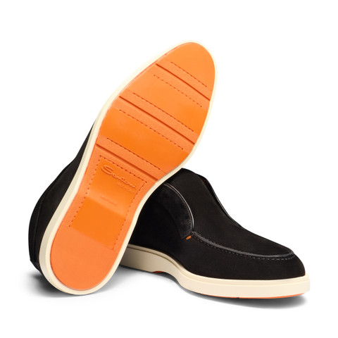 Men's black suede desert boot - Santoni - 3