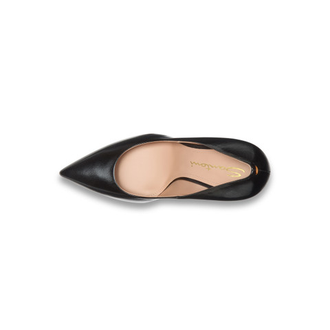 Women's black leather high-heel pump - Santoni - 4