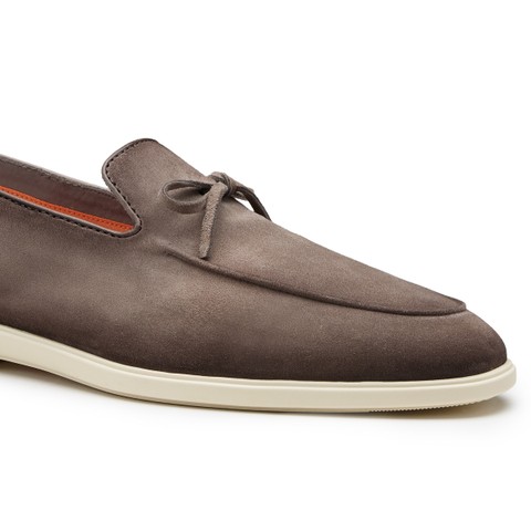 Mocasines de hombre de ante beige - Santoni - 6