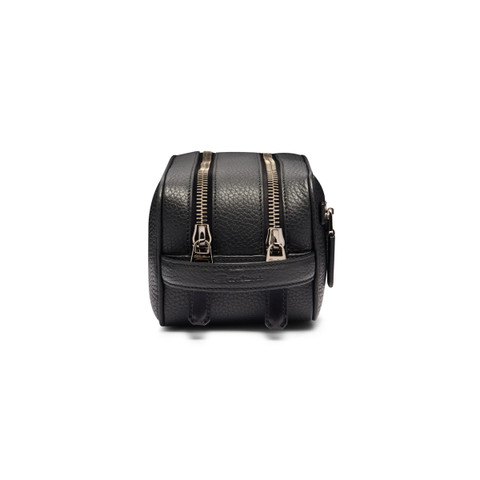 Black tumbled leather beauty case - Santoni - 3