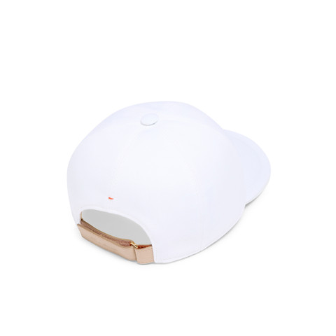 Women's white cotton baseball cap - Santoni - 3