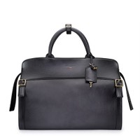 Sac &agrave; main en cuir gris - Santoni - 1
