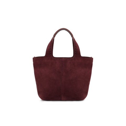 Bordeauxrote Handtasche aus Wildleder - Santoni - 4